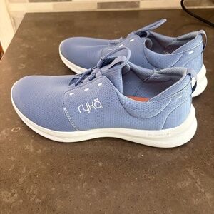 Ryka Blue Renew Sip On Sneakers Elastic Lace Cute & Comfortable 8.5
